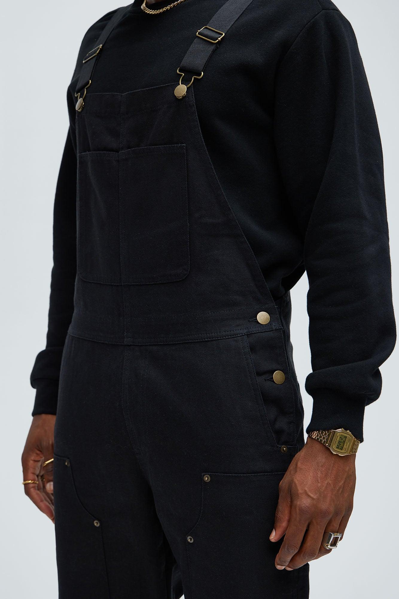 Alexander Utility Canvas Overalls - Black Product Image