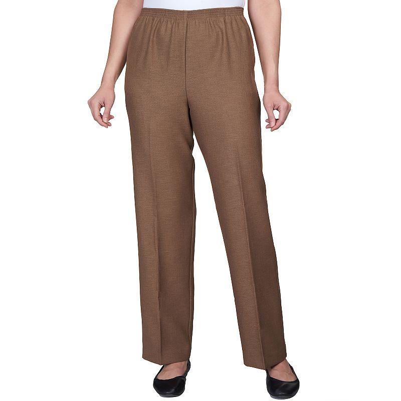 Petite Alfred Dunner Classic Pull-On Straight-Leg Pants, Women's,  Product Image