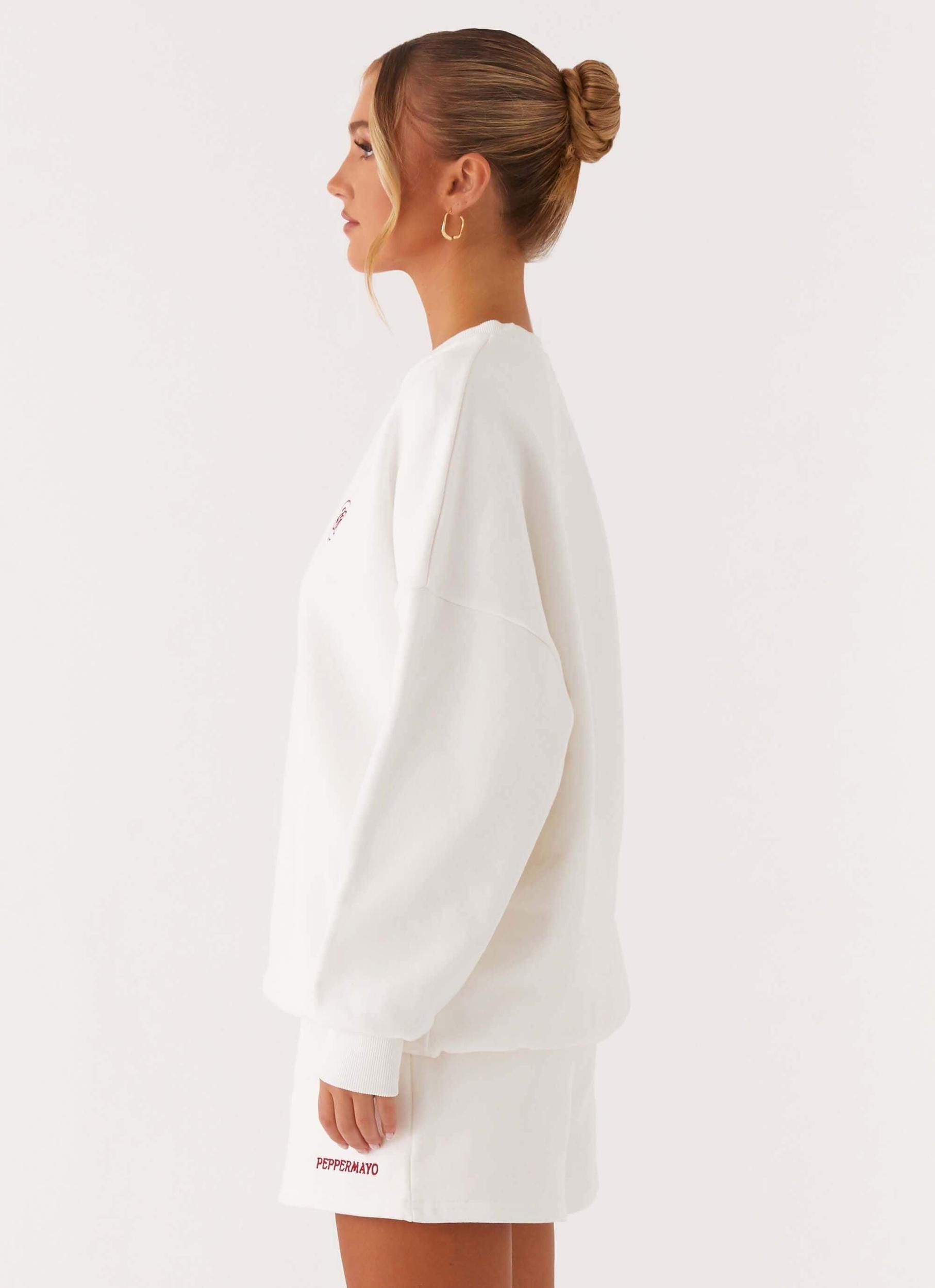 Signature Oversized Sweatshirt - Ivory Product Image