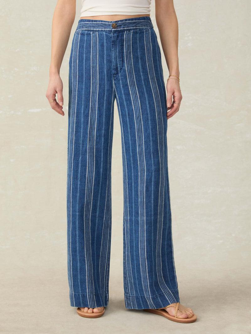 Sun Strider Linen Pant - Dockside Stripe Product Image