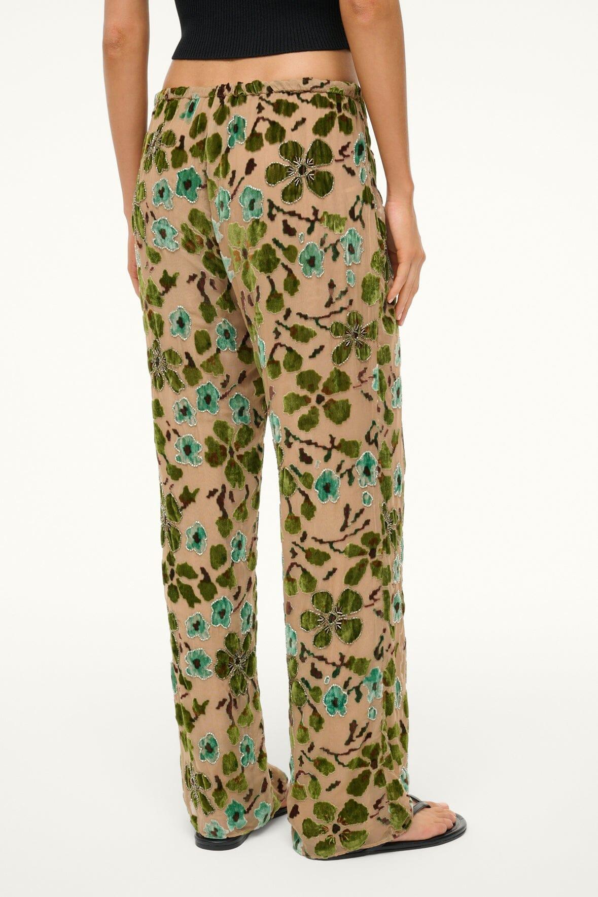 AVOLA BEADED PANT | MOSS FLORAL TAPESTRY Product Image