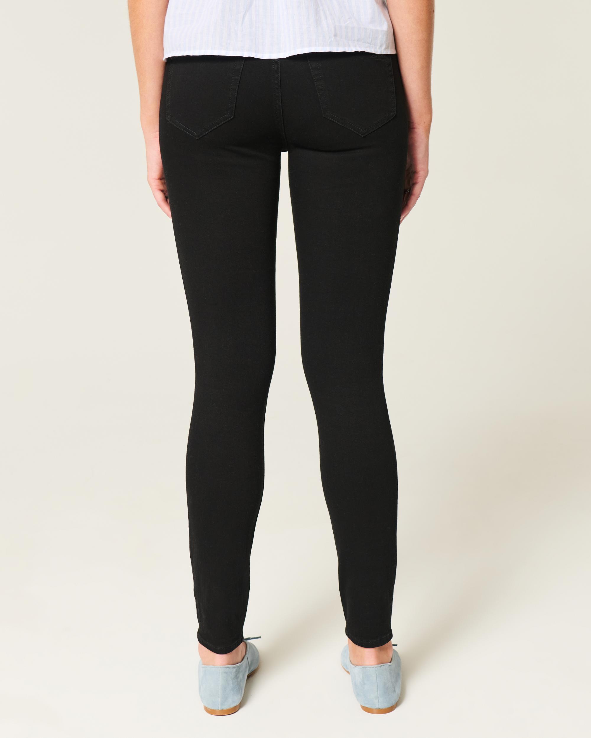 High-Rise Black Jean Leggings Product Image