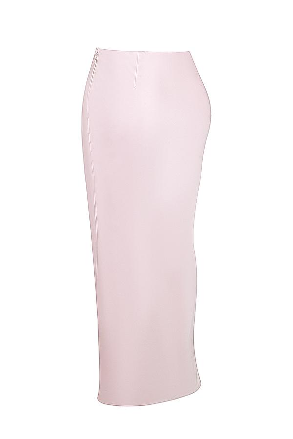 Giuliana  ballerina pink satin maxi skirt Product Image