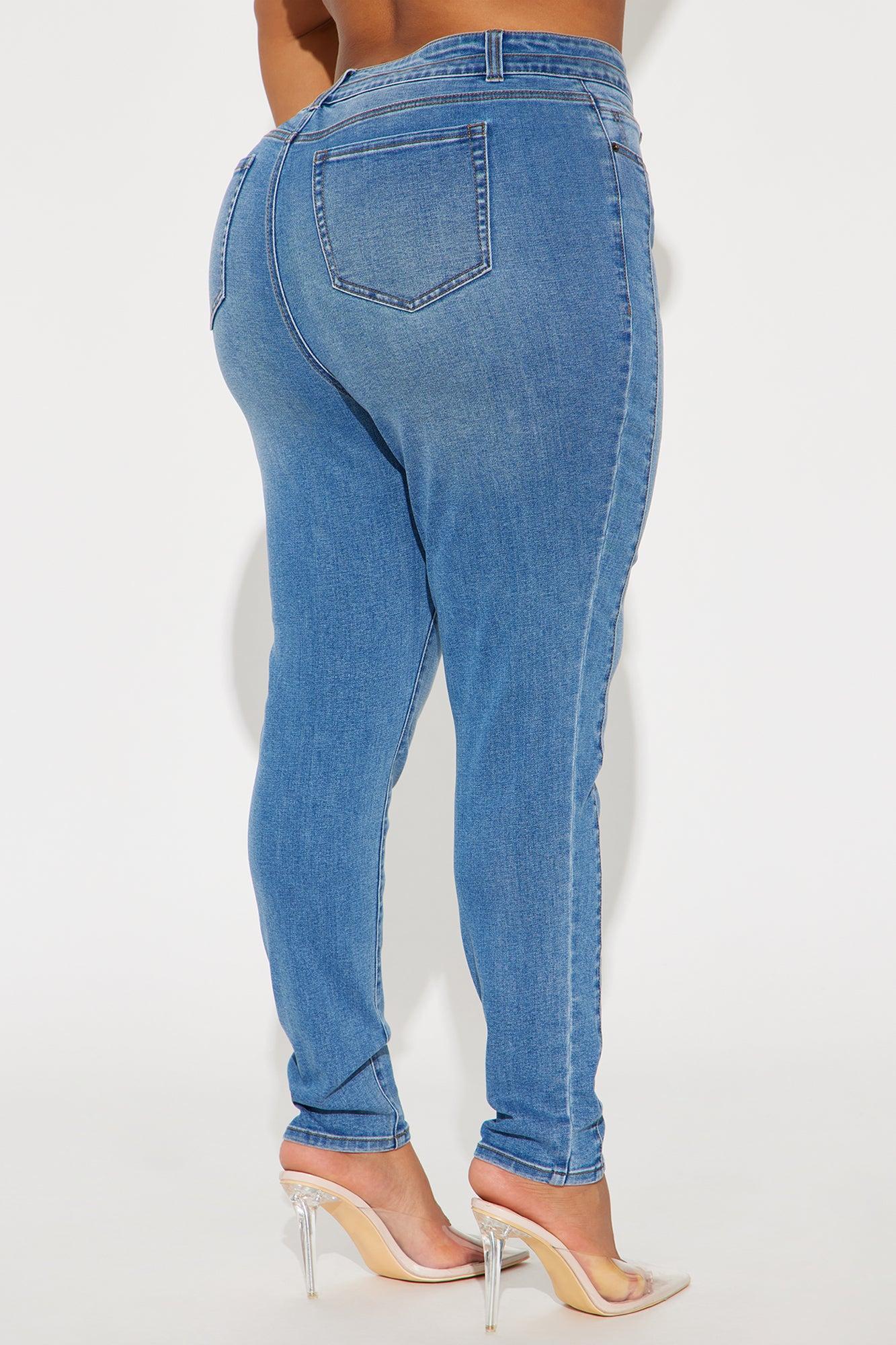 Adenna Stretch Skinny Jeans - Medium Wash Product Image