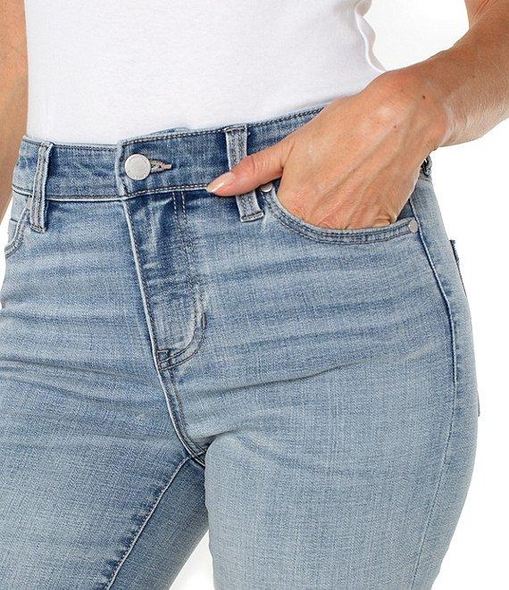 Liverpool Los Angeles Charlie Stretch Denim Mid-Rise Straight Leg Cuffed Cropped Jeans Product Image