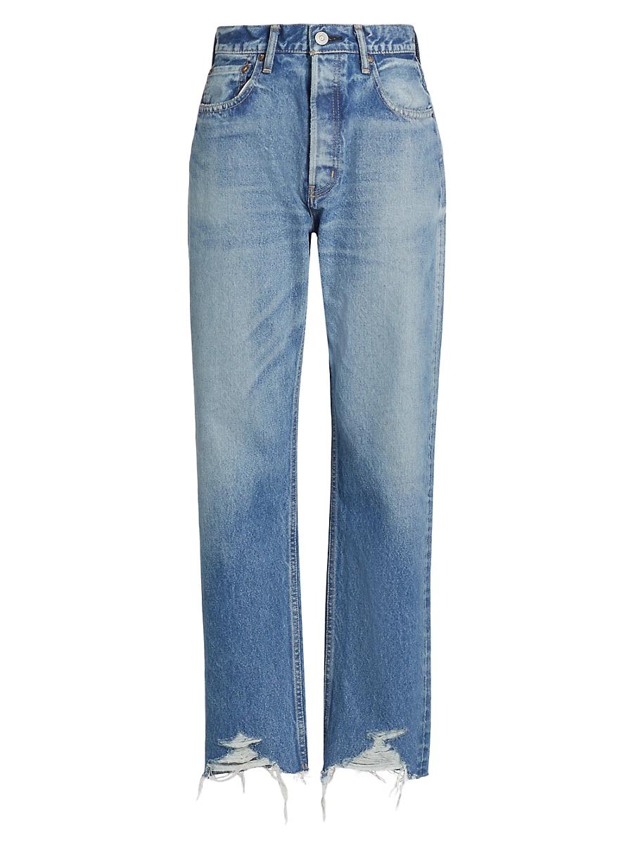 Womens Aripeka Mid-Rise Wide Straight-Leg Jeans Product Image