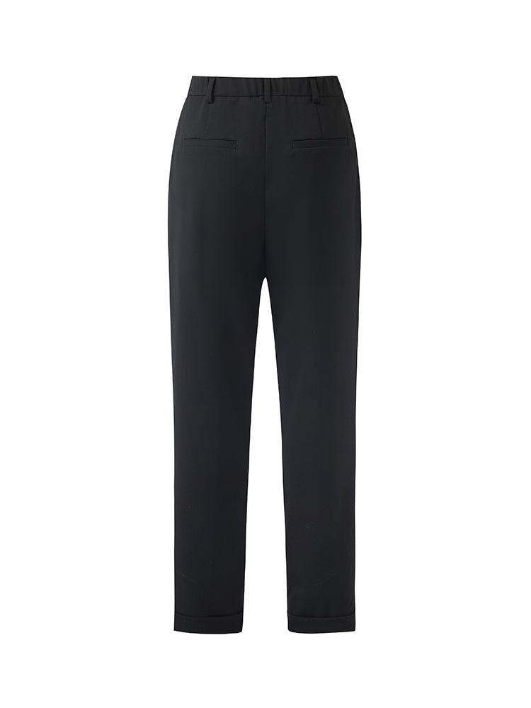 Machine Washable Wool Women Tapered Pants Product Image