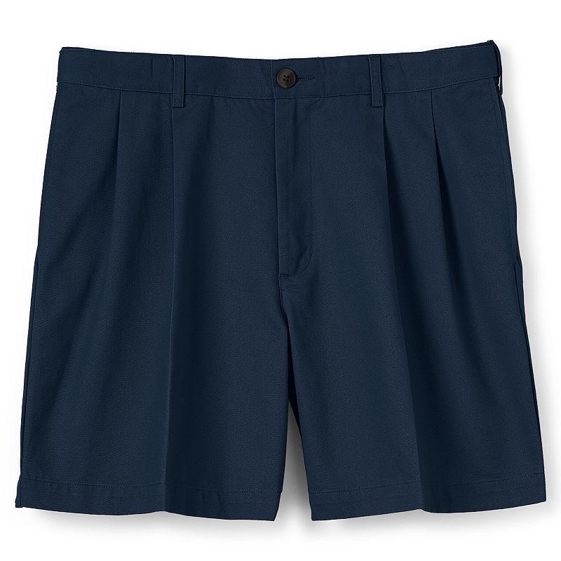 Men's Lands' End Comfort Waist 6-inch No-Iron Pleated Chino Shorts,  Product Image
