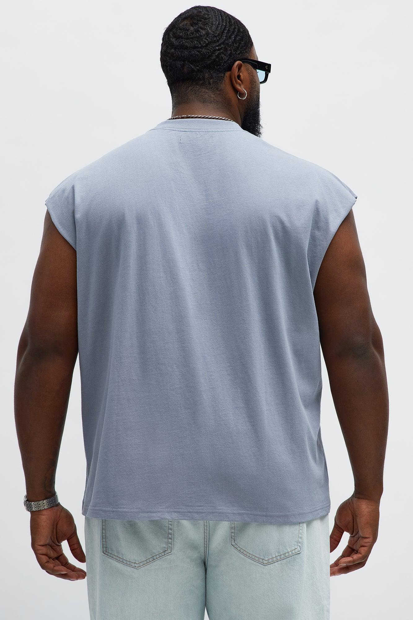 Relaxed Heavyweight Muscle Tee - Grey Product Image