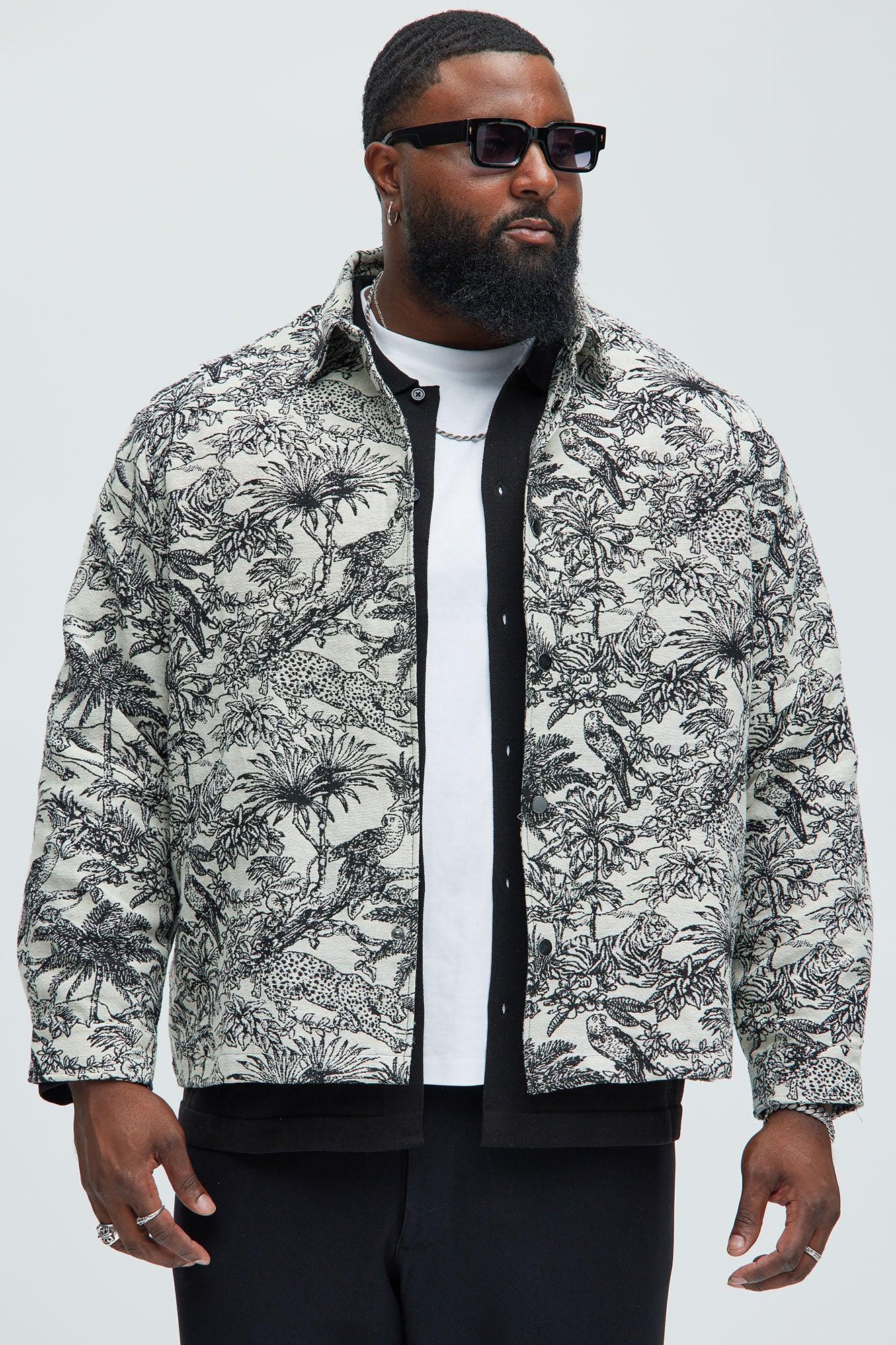 Even Better Tapestry Button Up Shirt - Black/combo Product Image
