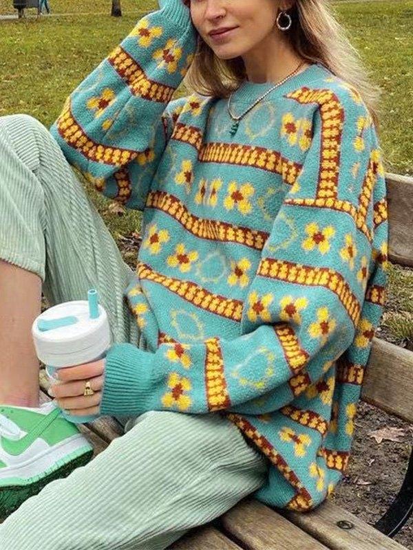 Vintage Floral Jumper Sweater Product Image