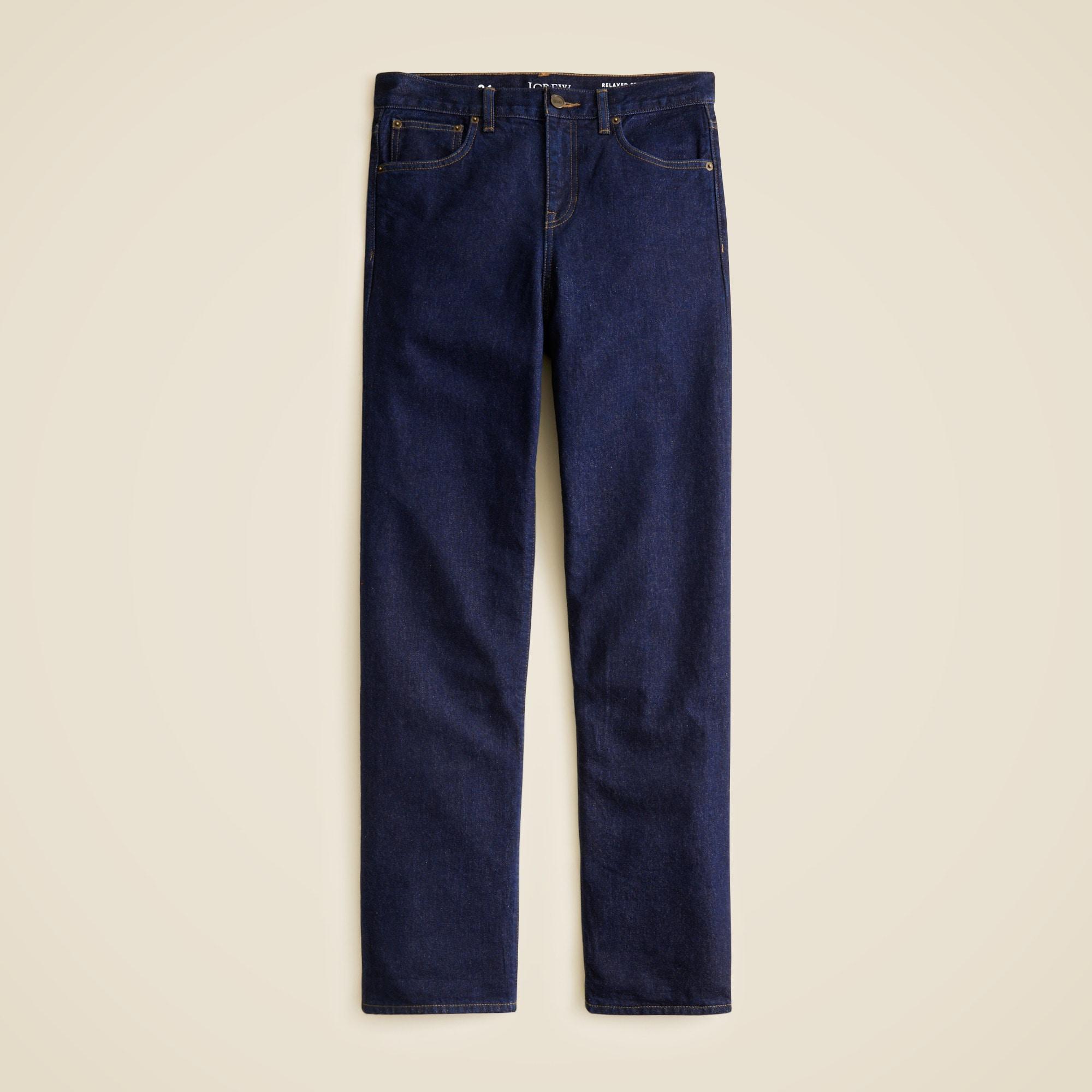 Flannel-lined relaxed straight jean in Rinse wash Product Image