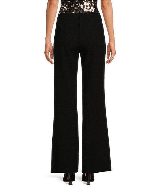 Trina Turk Lancelot Luxe Drape Suiting Flat Front Bootcut Pants Product Image