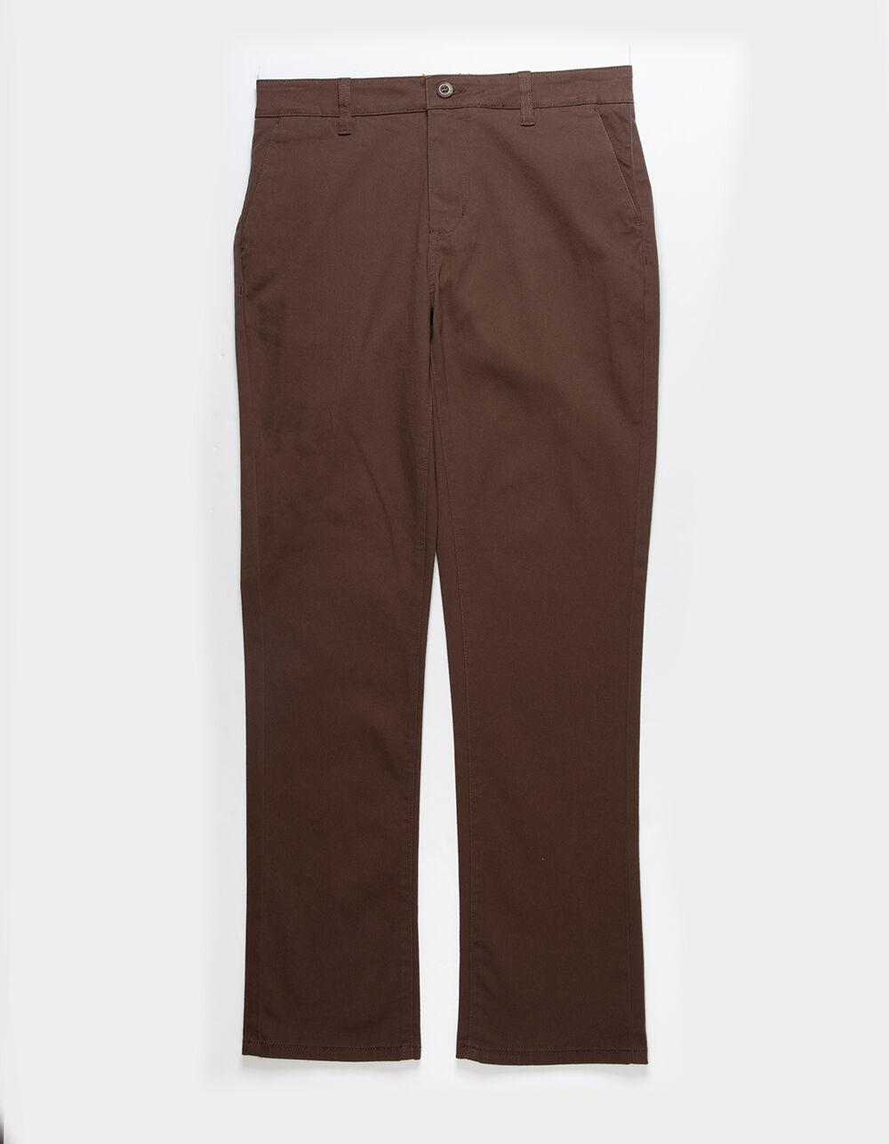 RSQ Mens Slim Straight Chino Pants - DARK BROWN Product Image
