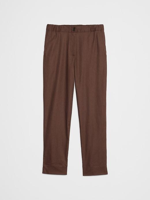 Tapered Linen-Blend Pull-On Pant Product Image