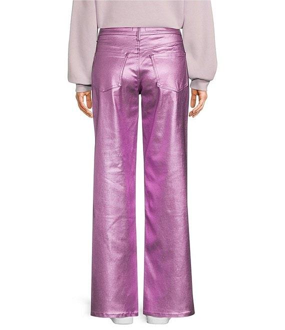 GB Shiny Coated Metallic Straight Leg Pants Product Image