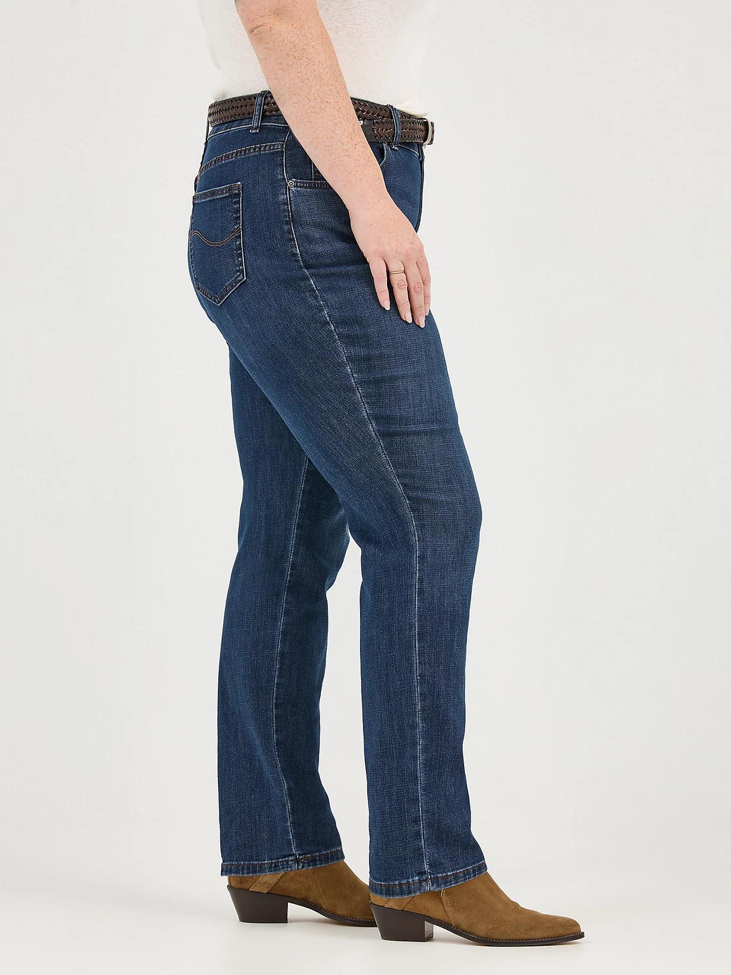 Women’s Stretch Relaxed Fit Straight Leg Jean (Plus) | Women's Jeans | Lee® Product Image