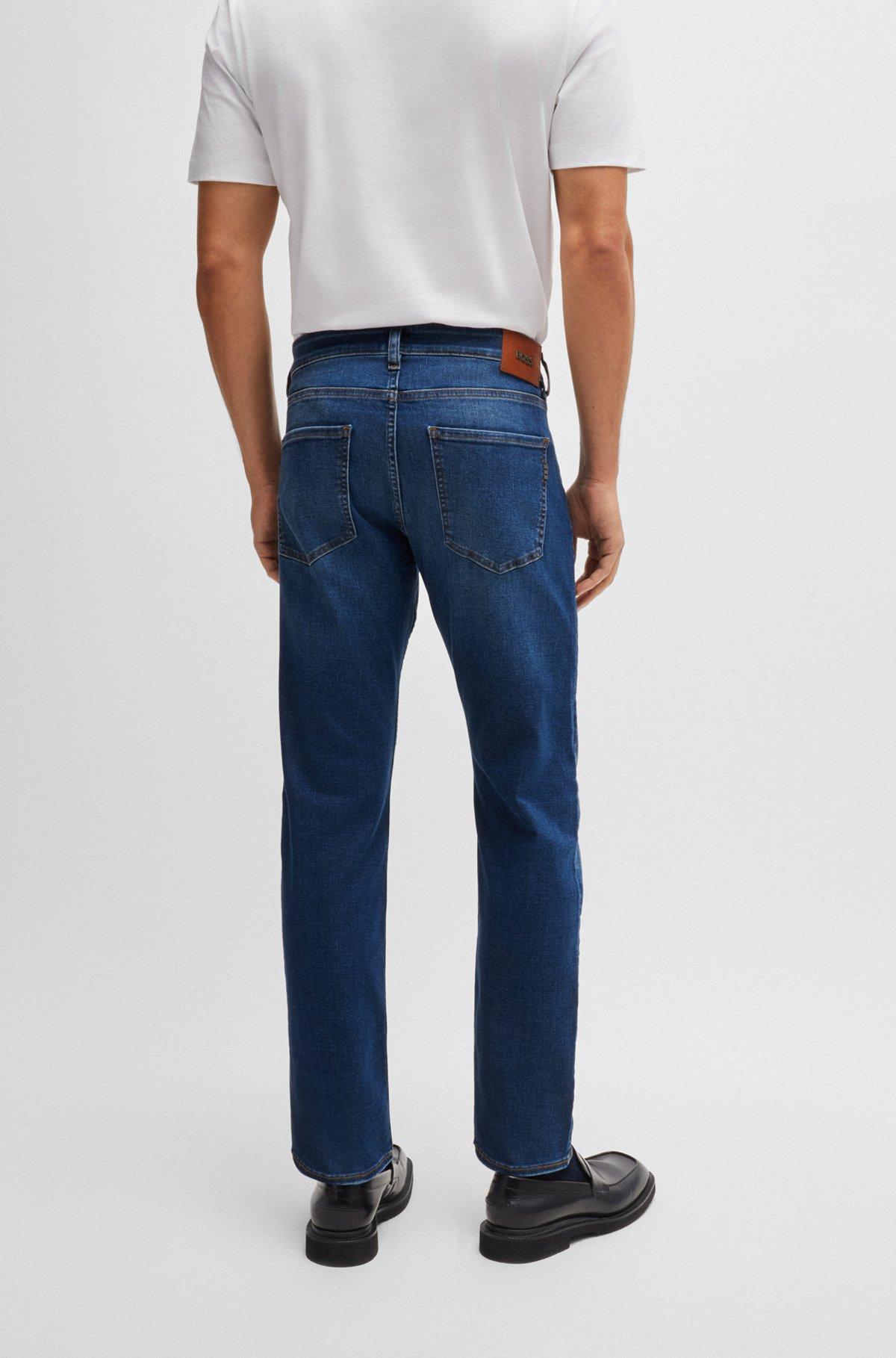Delaware Slim-fit jeans in dark-blue super-soft denim Product Image