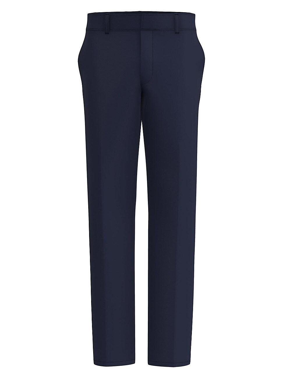 Mens Wool Flat-Front Trousers Product Image