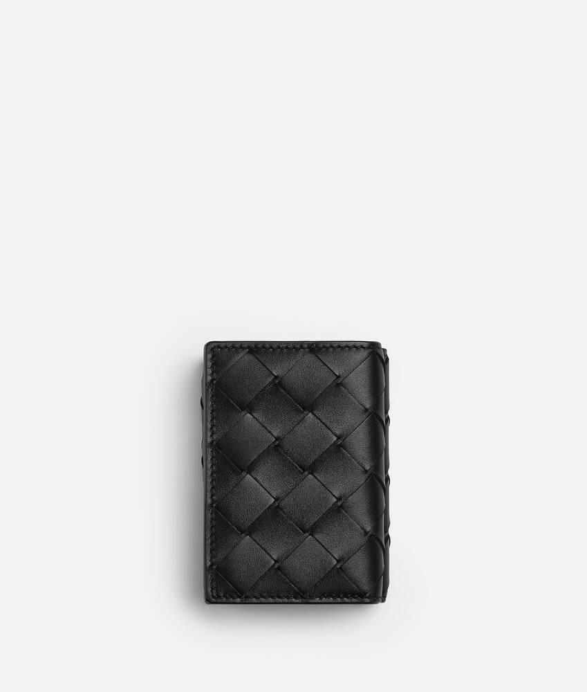 Men's Intrecciato Tiny Tri-Fold Wallet in Black grass Product Image