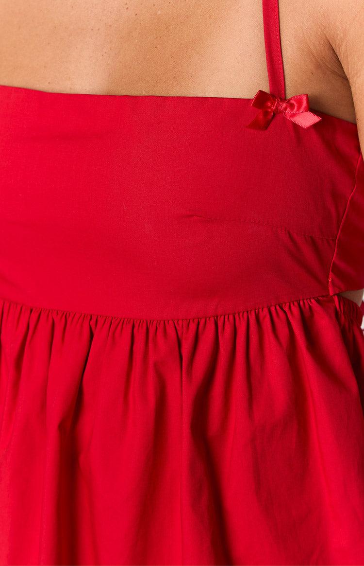 Carter Red Halter Mini Dress Product Image