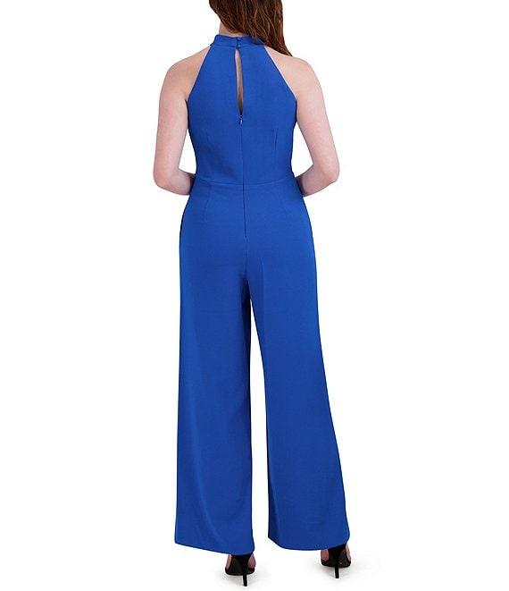 Julia Jordan Halter Twist Neck Sleeveless Pocketed Jumpsuit Product Image