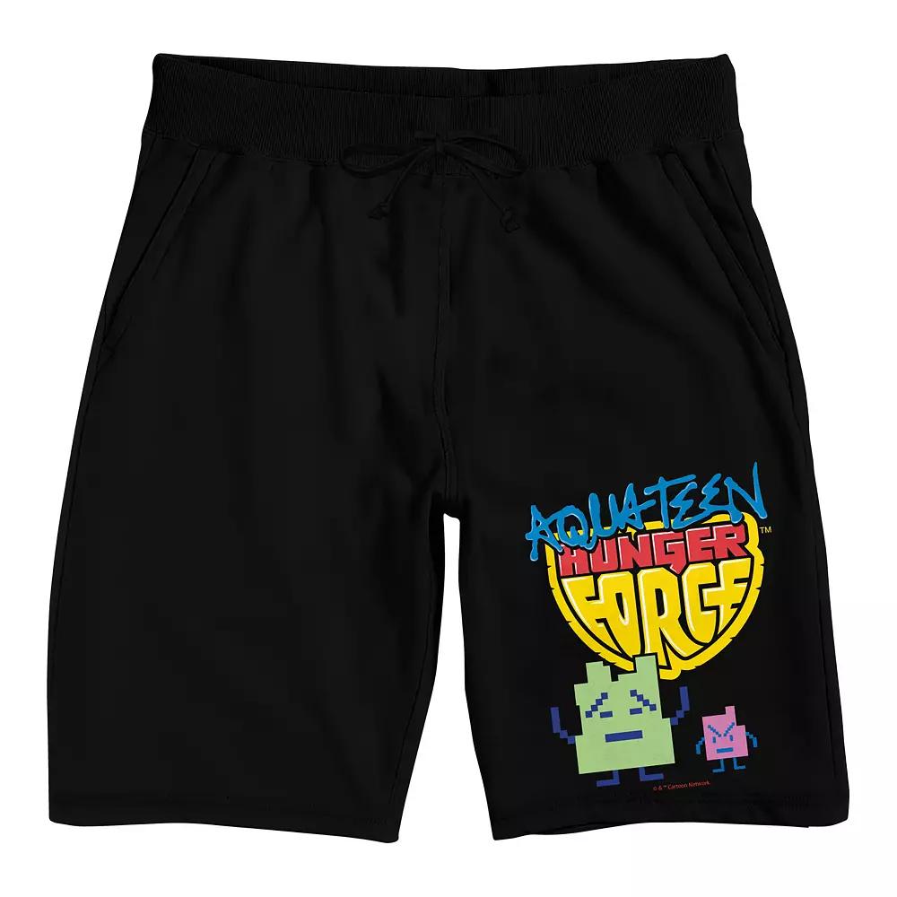 Men's Aqua Teen Hunger Force Sleep Shorts, Size: Small, Black Product Image