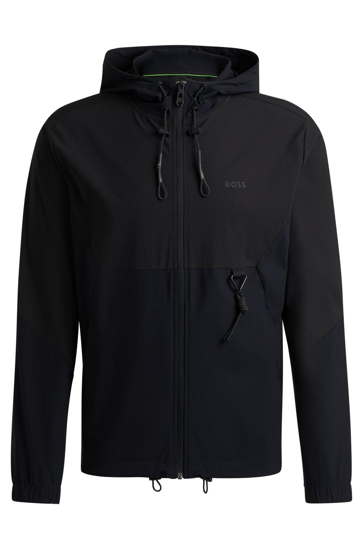 Regular-fit zip-up hoodie with quick-dry performance Product Image