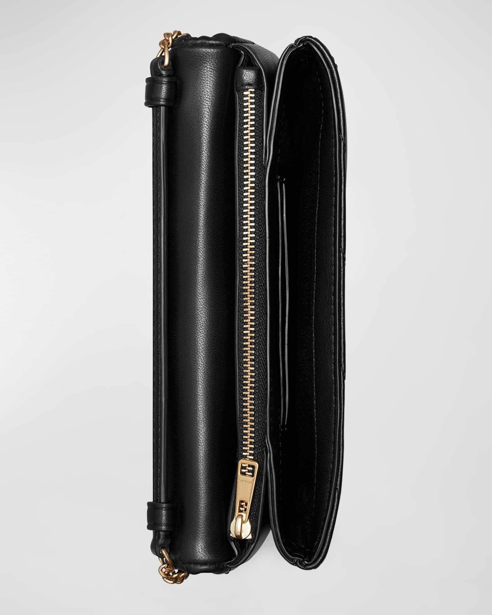 Kira Chevron Leather Wallet on Chain Product Image