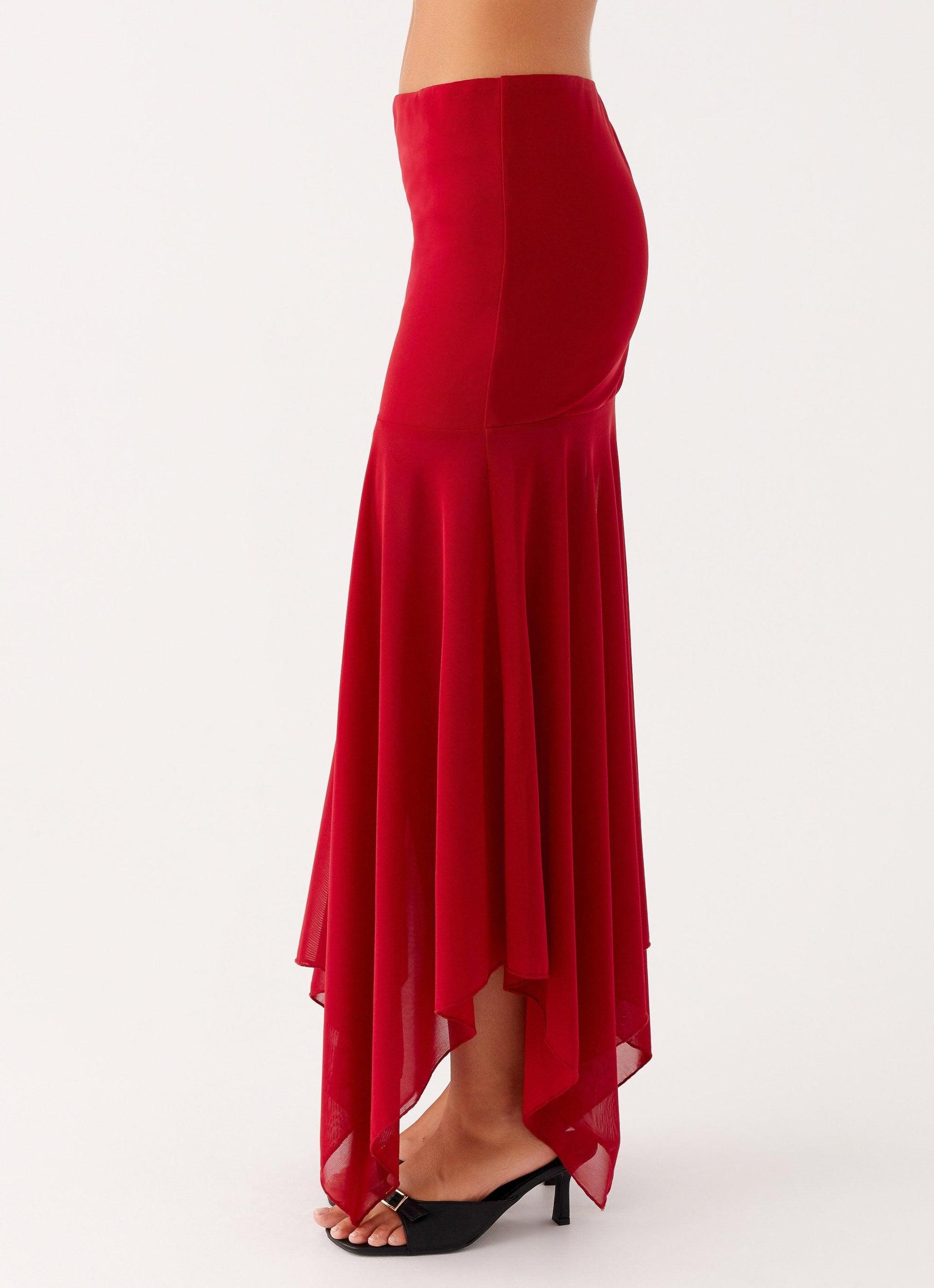 Dionne Maxi Skirt - Red Product Image