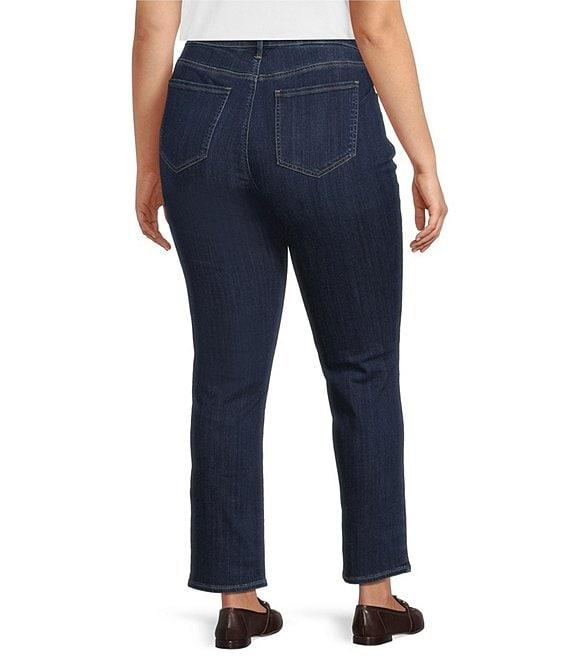 NYDJ Plus Size Sheri Slim Mid Rise Stretch Denim Jeans Product Image