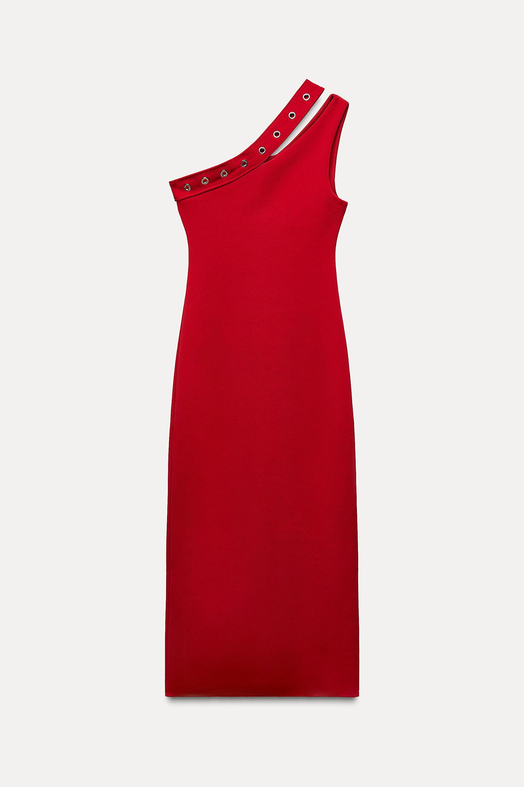 ASYMMETRIC CONTOURING STRETCH DRESS Product Image