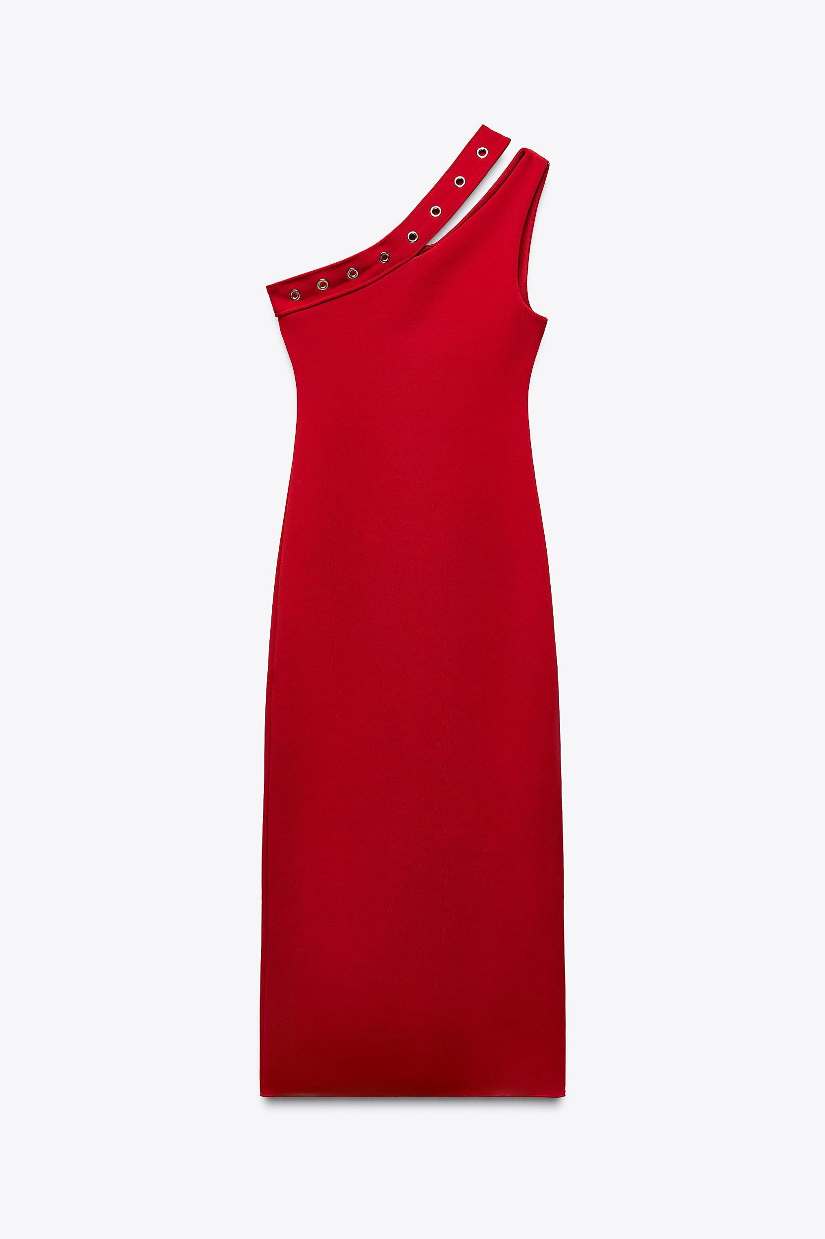 ASYMMETRIC CONTOURING STRETCH DRESS Product Image