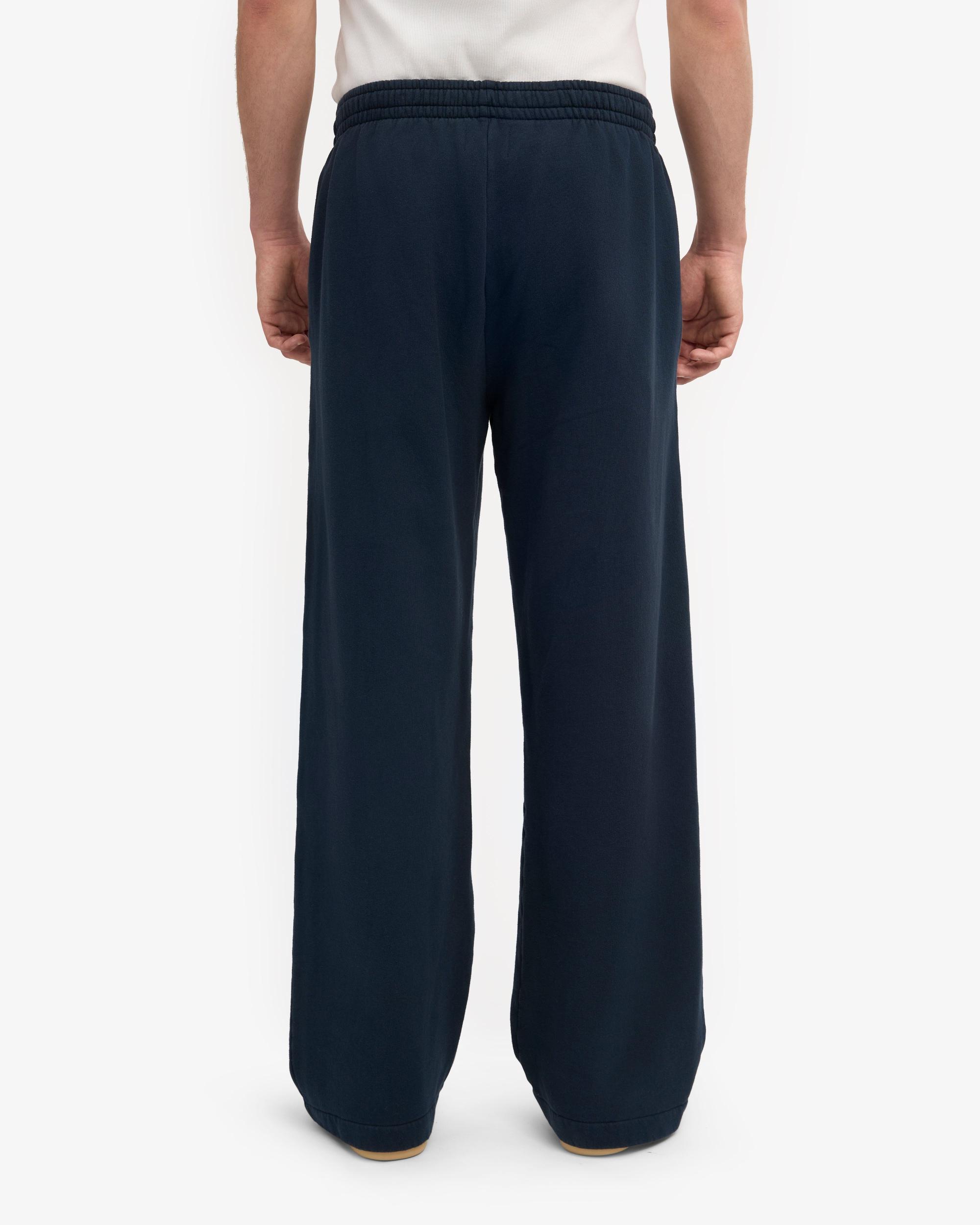 Organic Straight Leg Sweatpants - Navy Blue Product Image