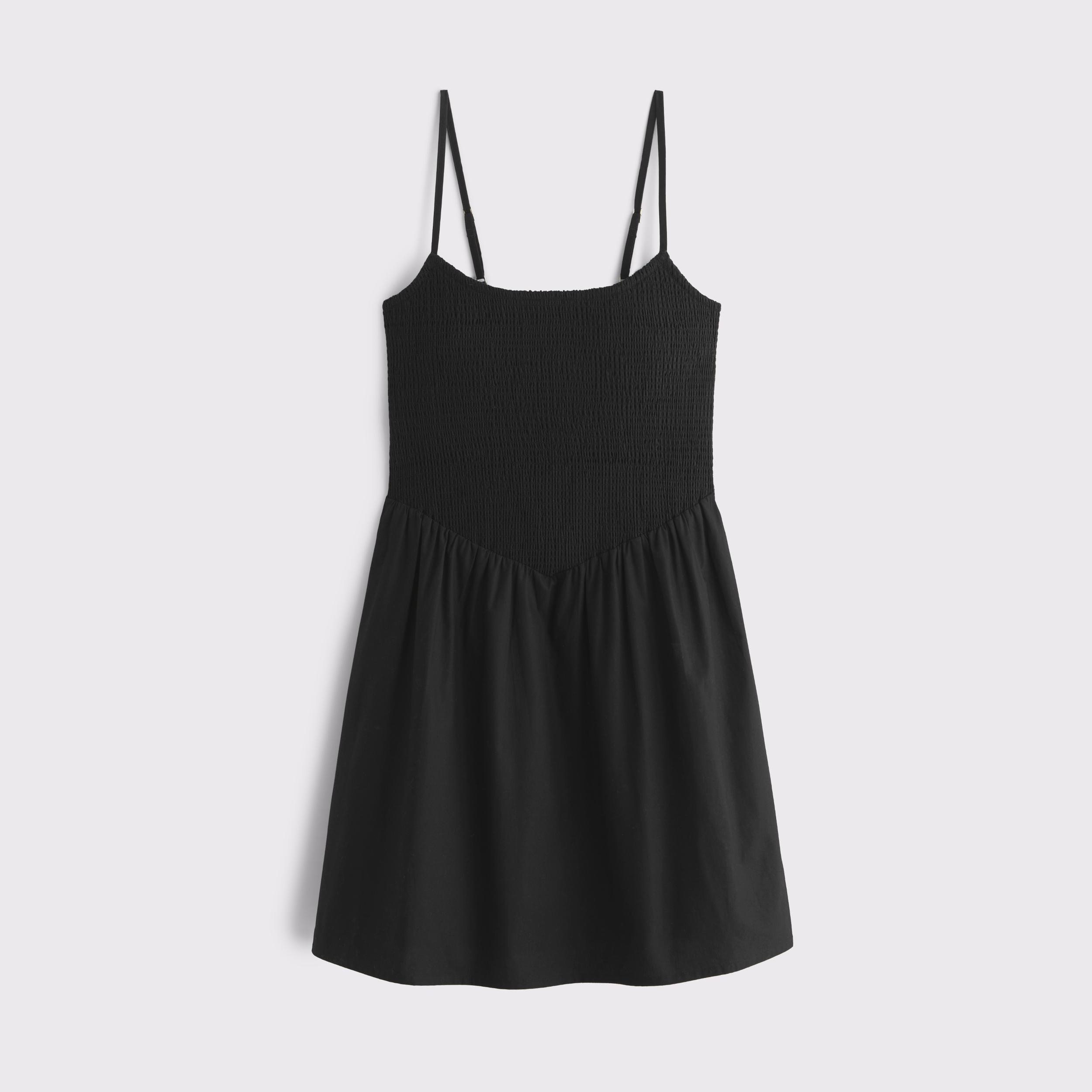 Dipped-Waist Smocked Mini Dress Product Image