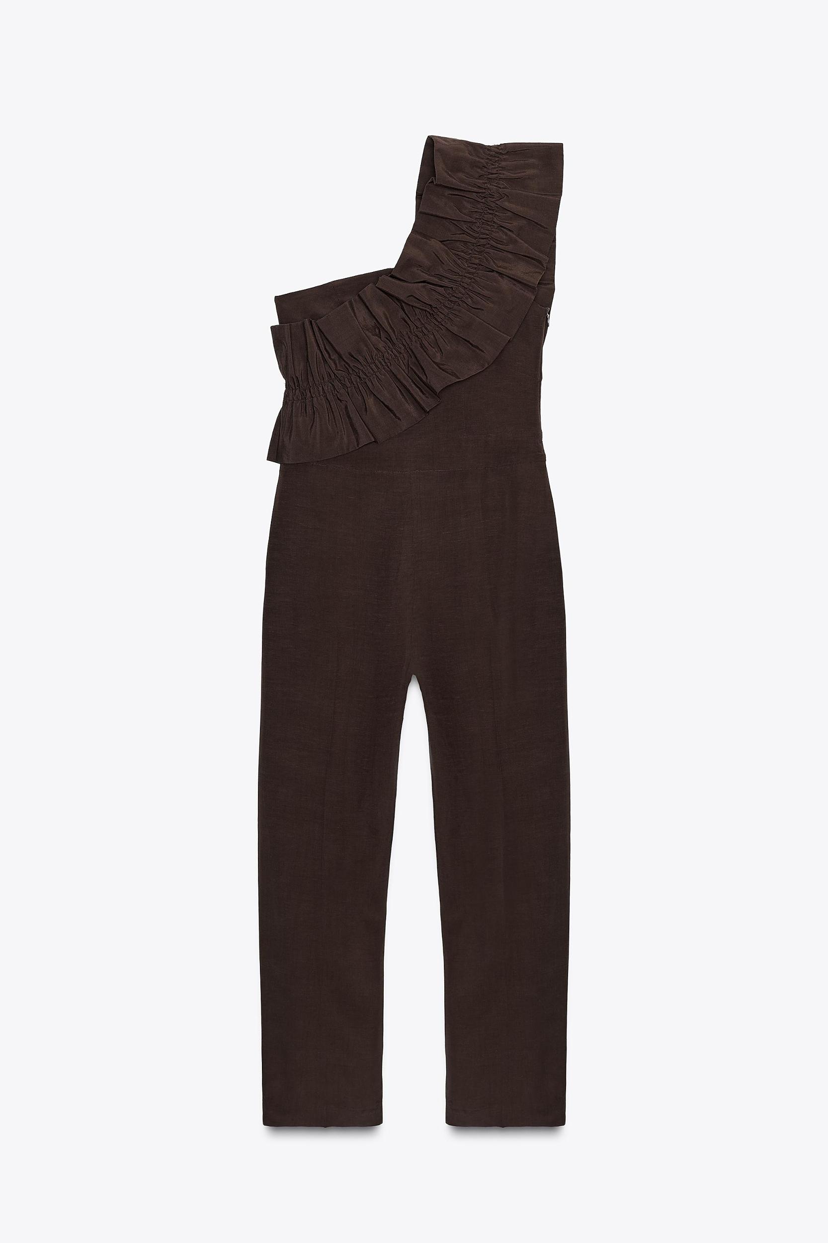 ASYMMETRIC RUFFLE JUMPSUIT Product Image