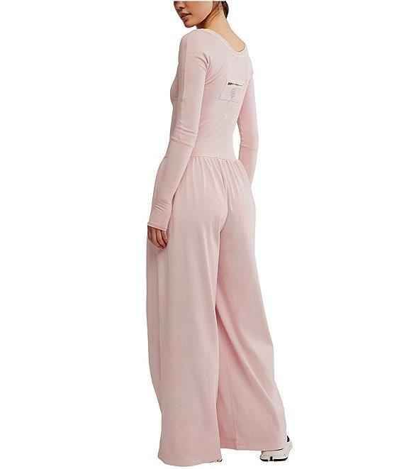 FP Movement Hot Shot Scoop Neck Long Sleeve Wide Leg Onesie Product Image