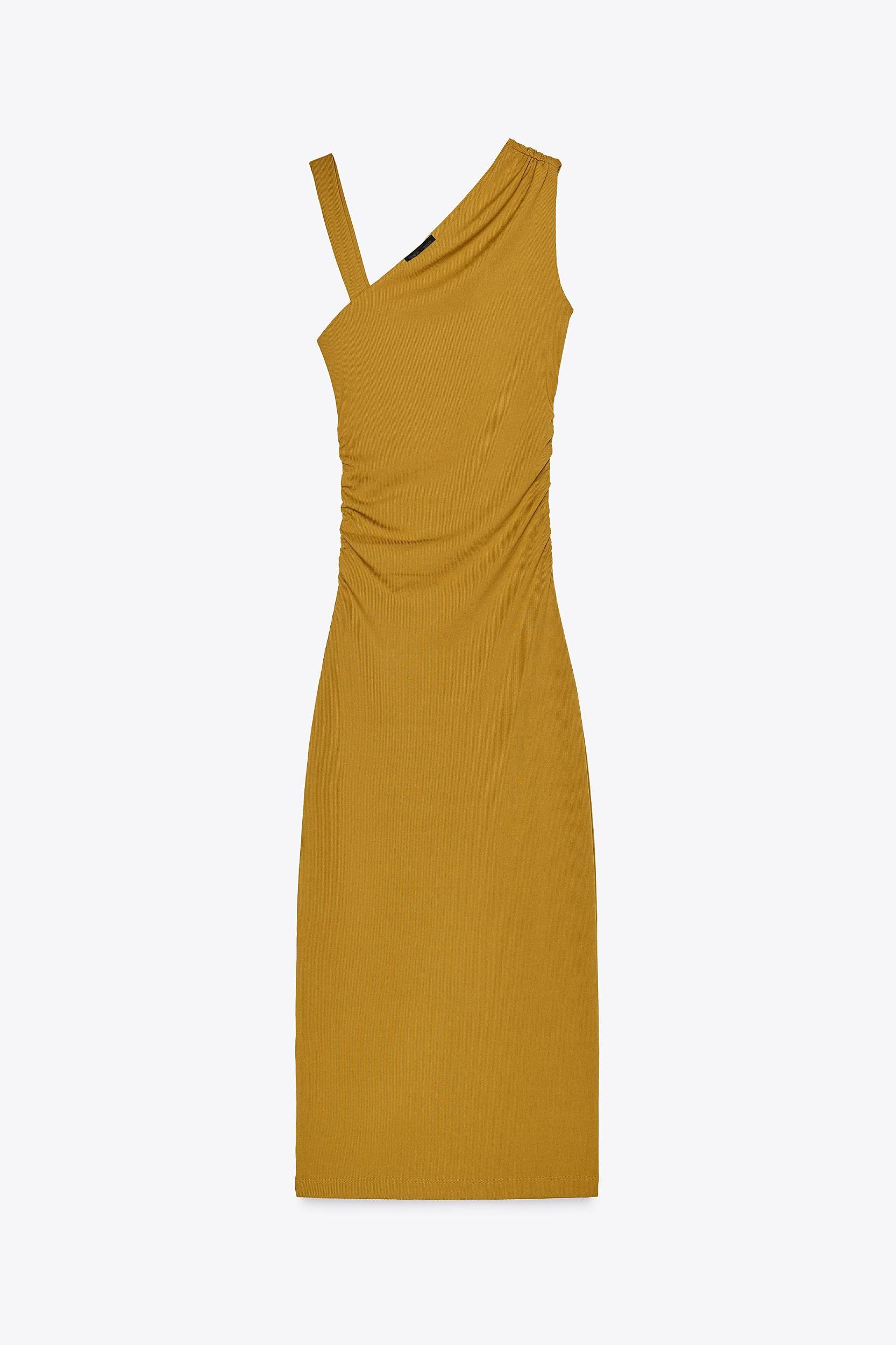 DRAPED ASYMMETRIC DRESS Product Image