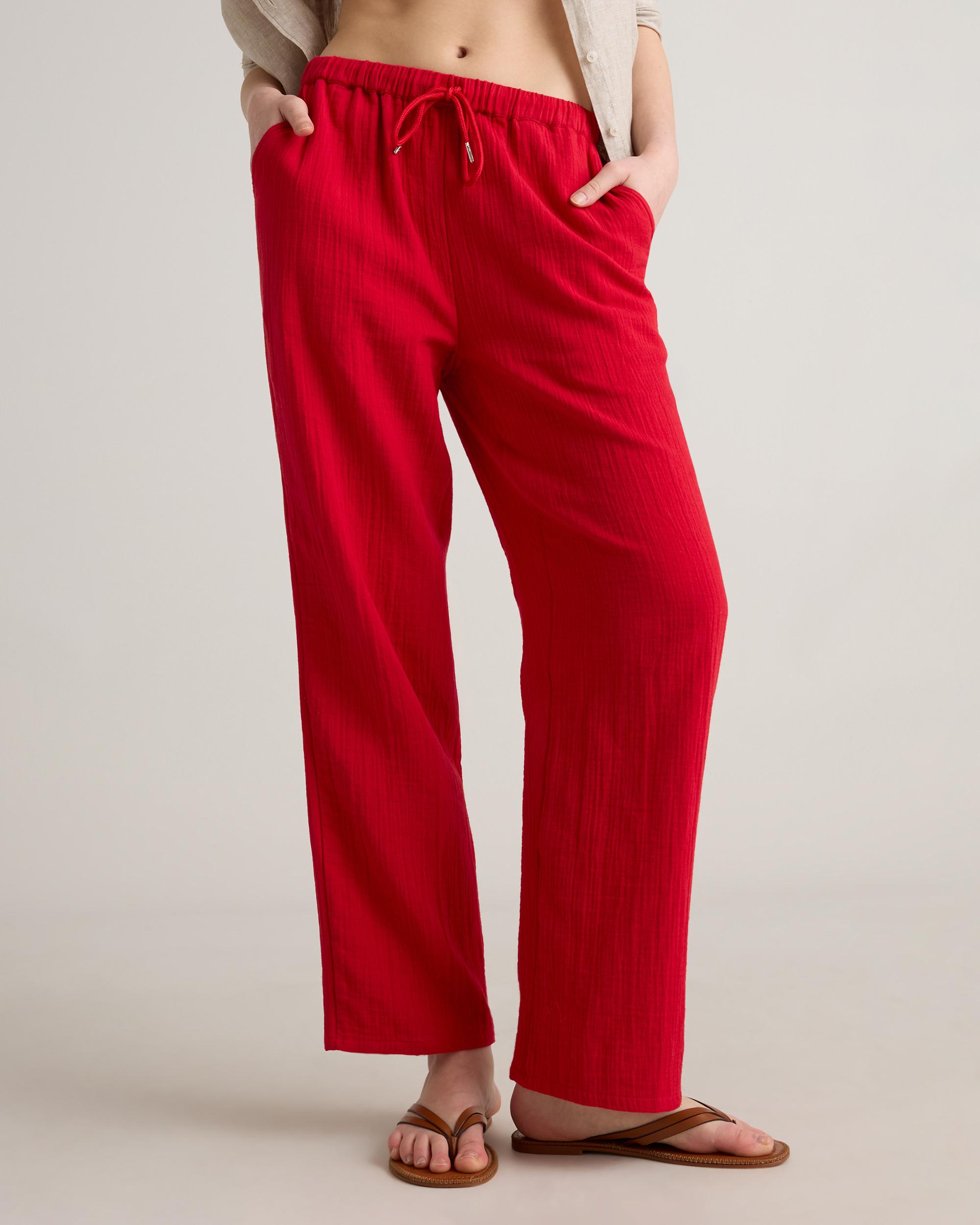 Quince | Women's Gauze Straight Leg Pants Size XL, Organic Cotton Product Image