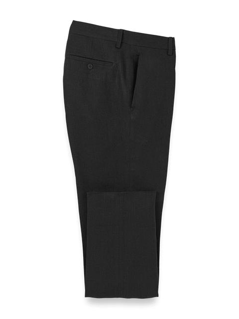 Linen Chambray Twill Pants - Black Product Image