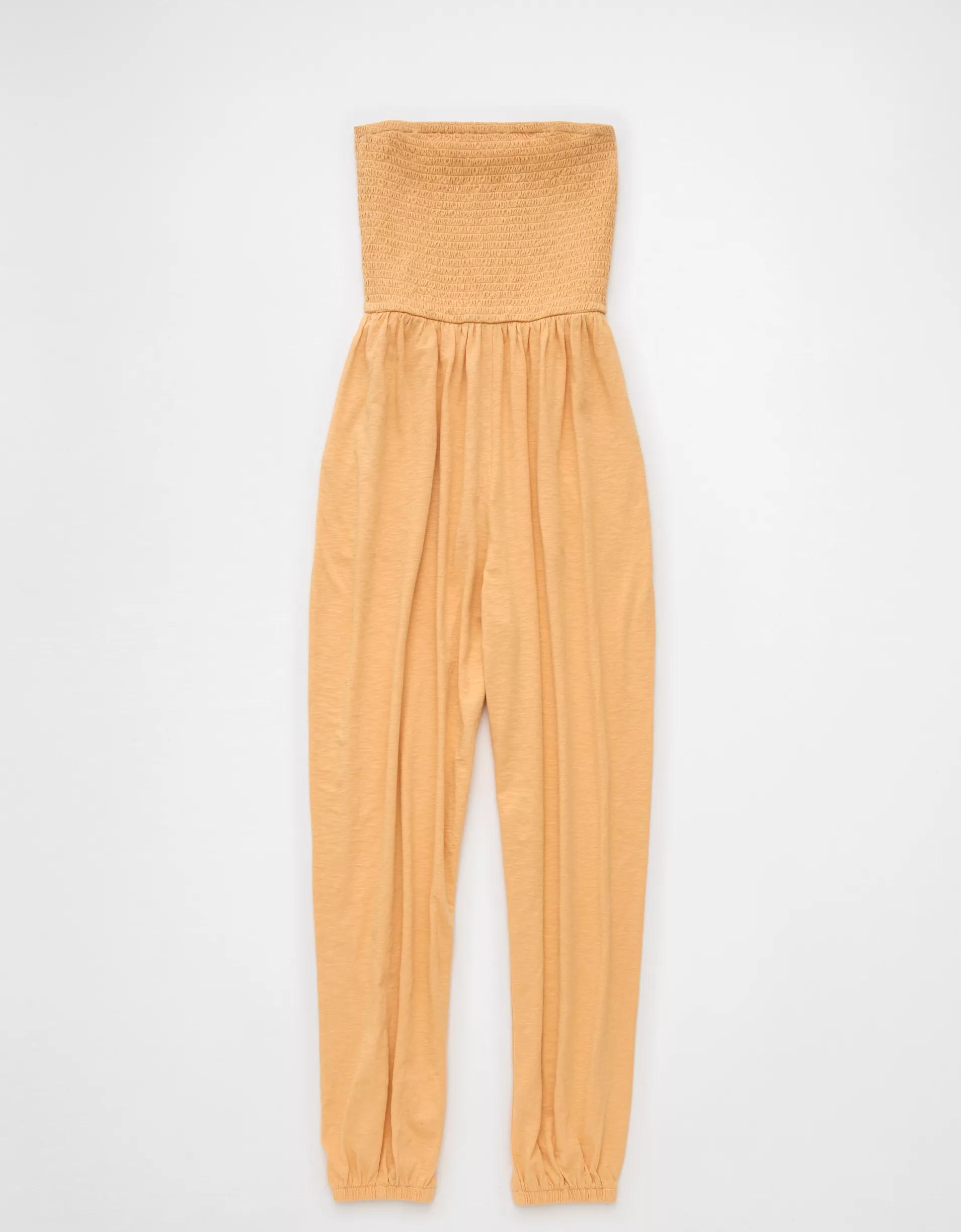 AE Sunchaser Knit Smocked Tube Jumpsuit Product Image