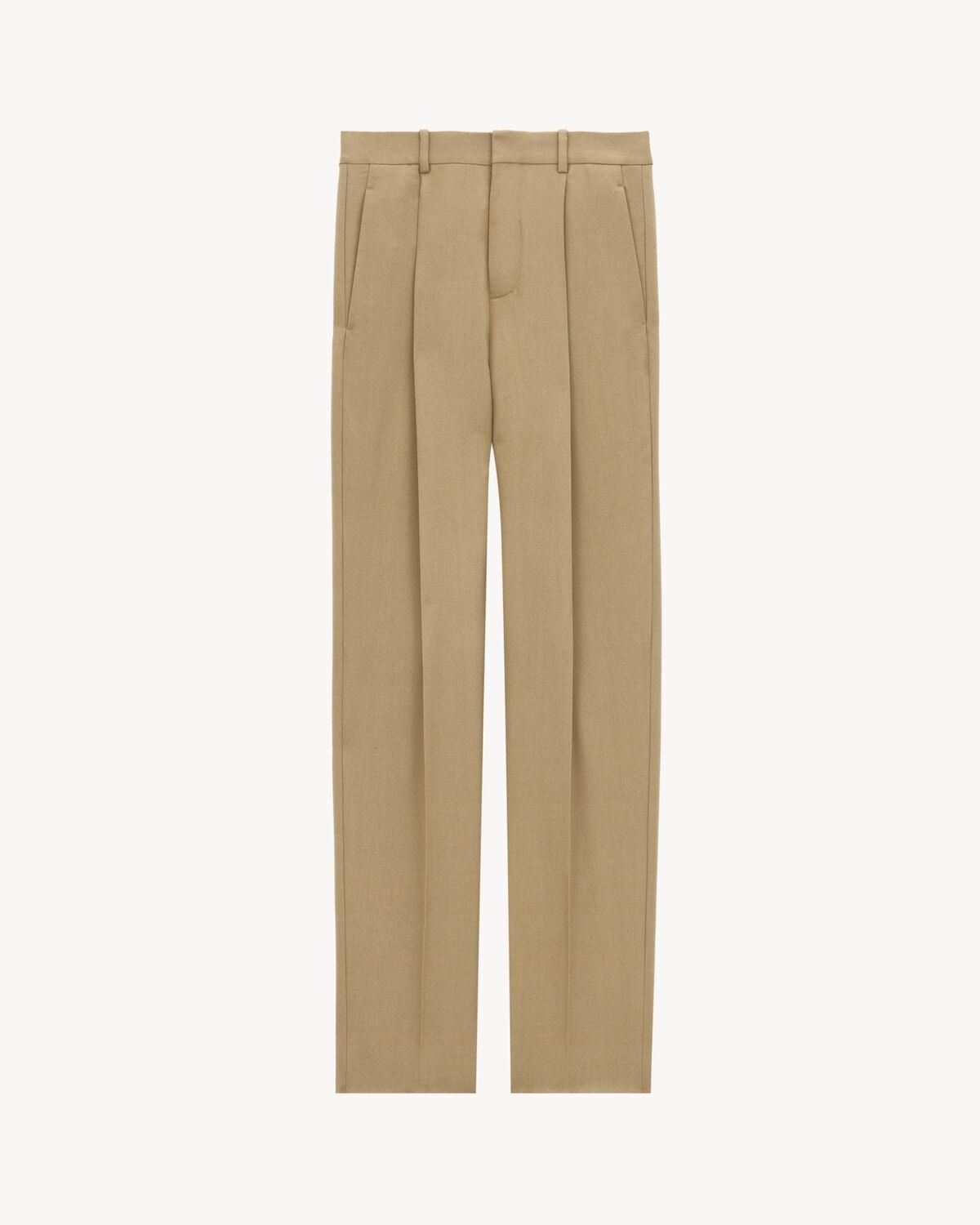 high-waisted pants in wool gabardine Product Image