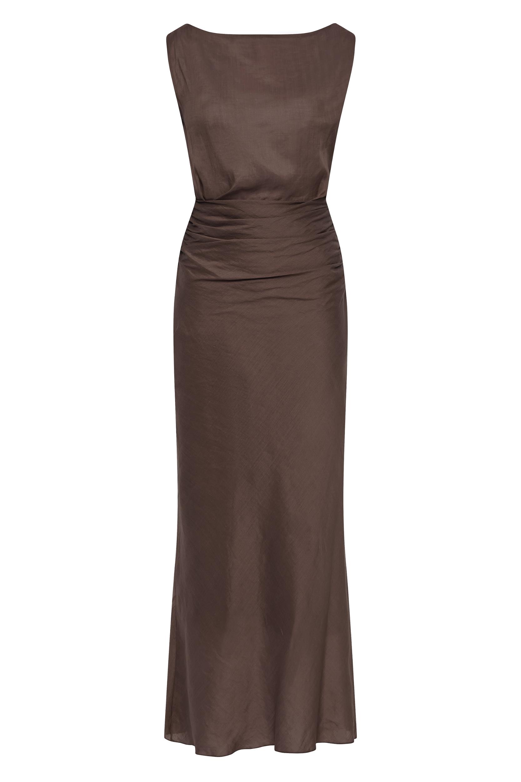 Adelia Maxi Dress Bistre - Final Sale Product Image