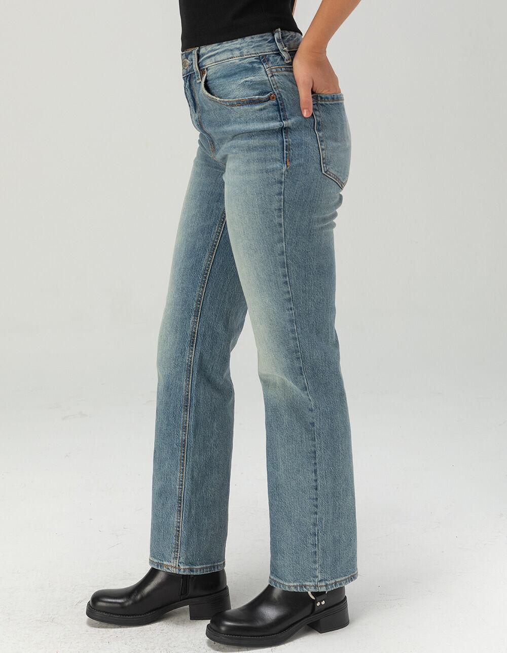 VERO MODA High Rise Womens Straight Jeans - DENIM Product Image