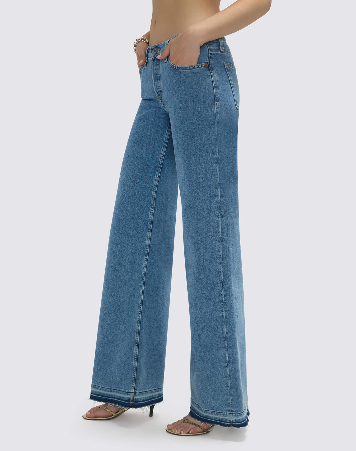 Comfort Stretch Mid Rise Wide Leg - Azulito Female Product Image