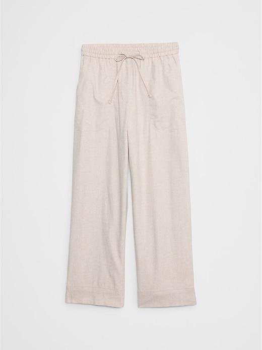 Straight Linen-Blend Pull-On Pant Product Image