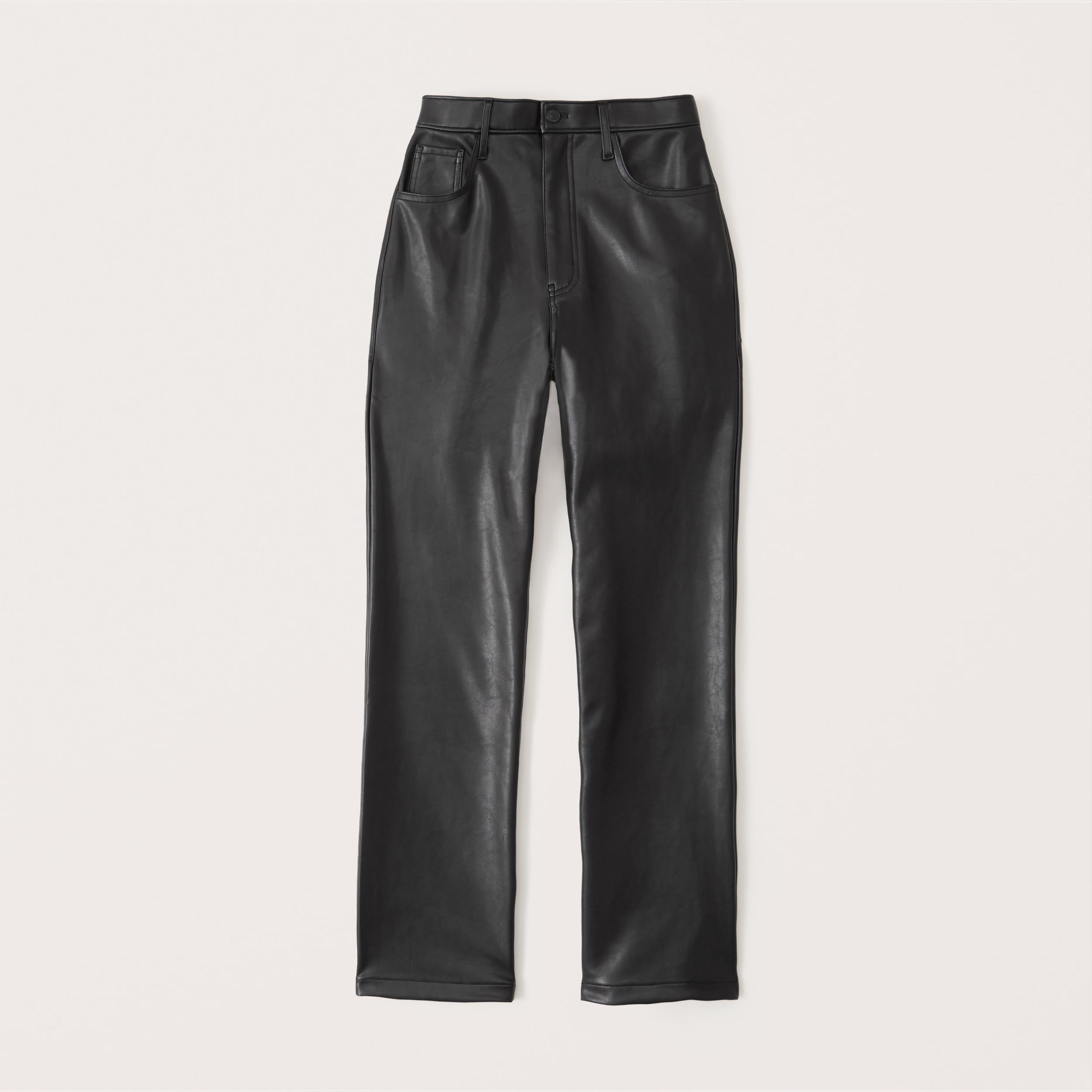 Curve Love Vegan Leather 90s Straight Pant Product Image
