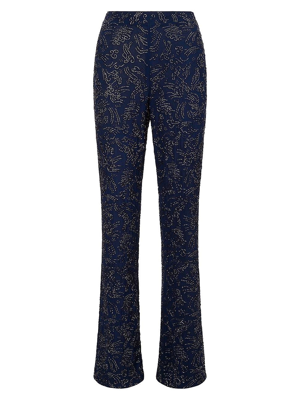 Womens Avola Beaded Boot-Cut Pants Product Image