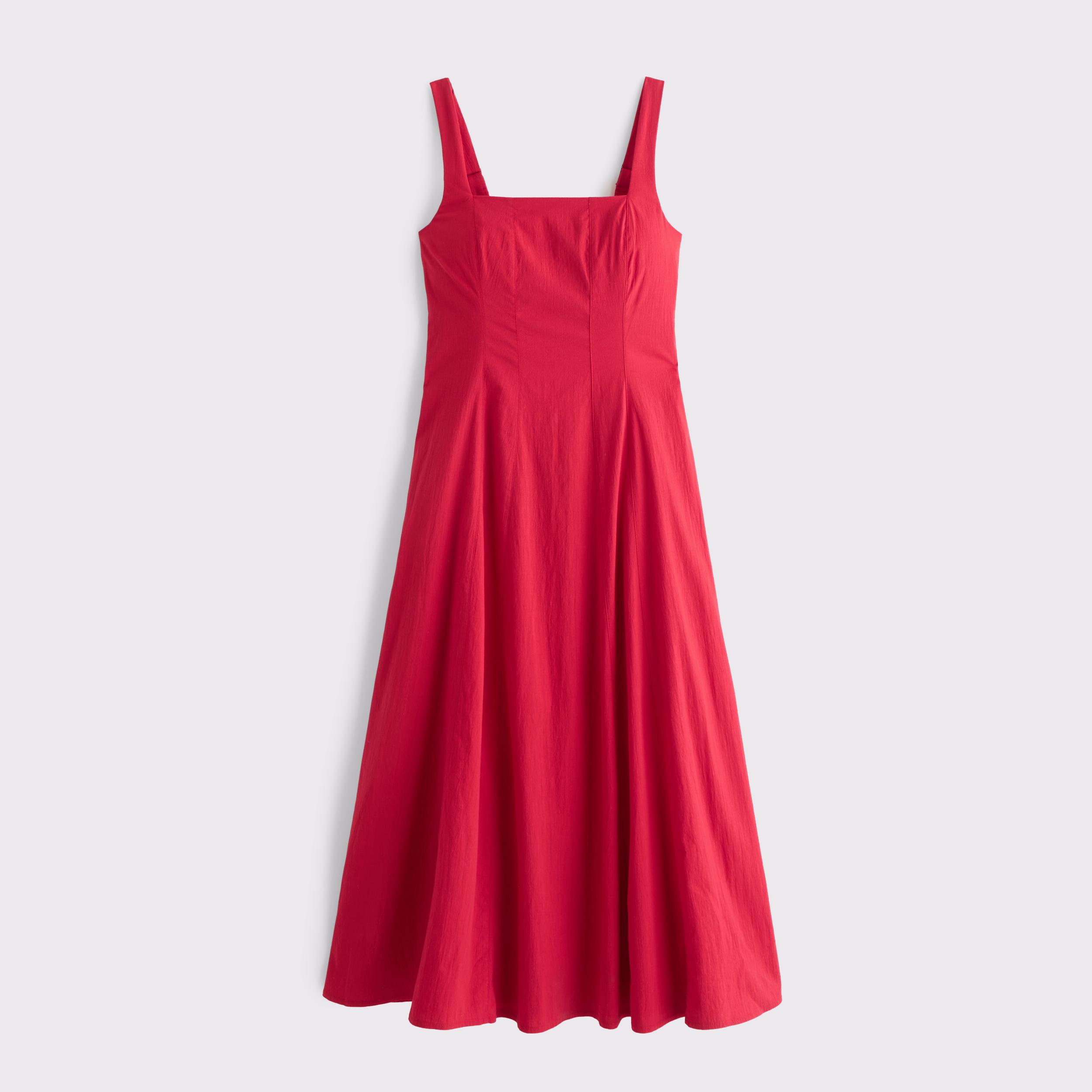 The A&F Mila Stretch Midi Dress Product Image