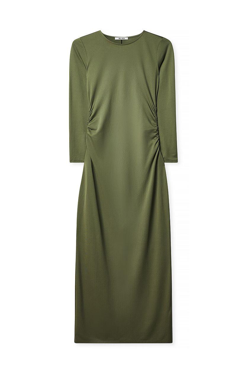 Long Sleeve Maxi Dress Green Product Image
